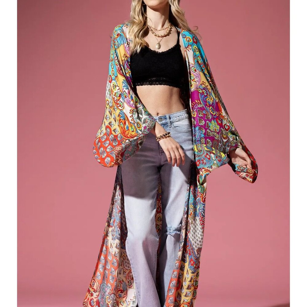 NWT Boho Colorful Kimono